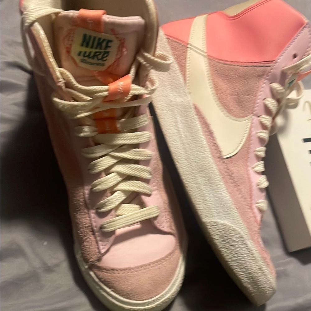 Nike Women's Pink High-Top Sneakers